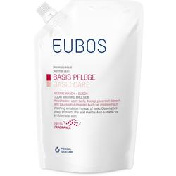 Eine weiße Verpackung mit der Aufschrift "Eubos Basis Pflege".